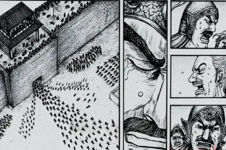 Read RAW Manga Kingdom Chapter 840 English Scan Han Army Has Been On The Eastern Gate Tower Near